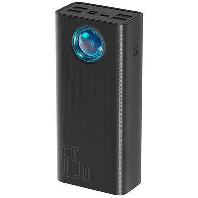 УМБ Baseus 30000mAh Amblight Digital Display 65W PD,QC 4xUSB-A,USB-C In/Out,MicroUSB,Lightning Black (PPLG000101) [404642]