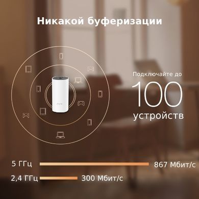 Система WiFi-Mesh TP-LINK Deco E4 AC1200, 2xFE LAN/WAN, 2мод (DECO-E4-2-PACK) [104467]
