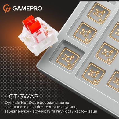 Клавіатура GamePro Genesis Joker Outemu Red Swithes USB White (MK124W) [615504]