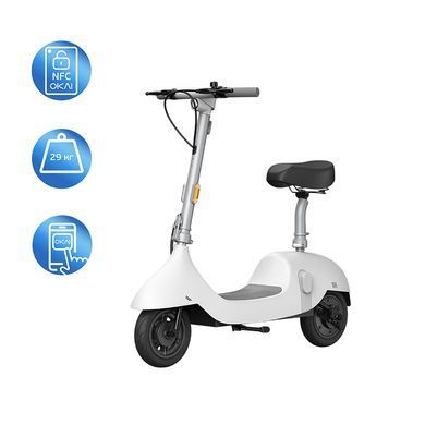 Електросамокат з сидінням OKAI Ceetle PRO EA10C White 10', 350(900)W, 25Km/h, 10.4Ah, 55Km, 20%, NFC, App.29kg (EA10C-W) [800006]