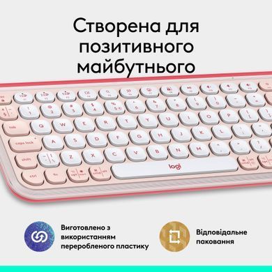 Клавiатура бездротова Logitech Pop Icon Keys Rose (920-013073) [606039]