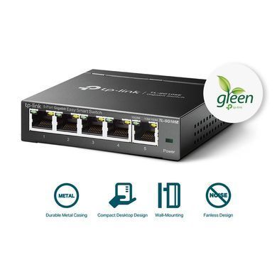 Комутатор керований, мережеве обладнання, TP-LINK (TL-SG105E) [500936]