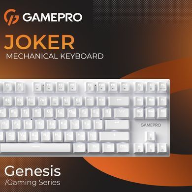Клавіатура GamePro Genesis Joker Outemu Red Swithes USB White (MK124W) [615504]