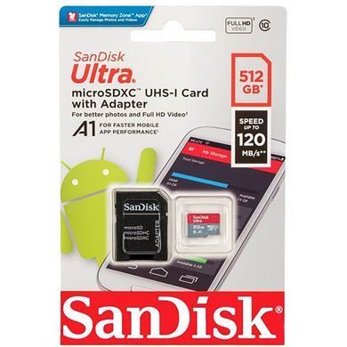Карта пам&rsquo;яті MICRO SDXC 512GB UHS-I W/A SANDISK (SDSQUAC-512G-GN6MA) [501185]