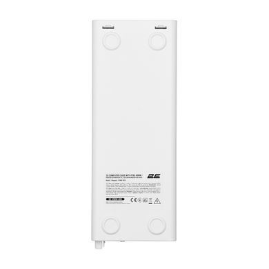 Корпус 2E Credo Slim V90W-400 з БЖ 2E TFX400, 1xUSB3.0, 1х USB 2.0, 1xUSB Type-C, 2x90мм, VGA 220мм, mATX, білий (2E-V90W-400) [111684]
