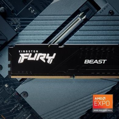 Модуль пам`яті DDR5 2x8GB/5200 Kingston Fury Beast Black (KF552C40BBK2-16) [606262]