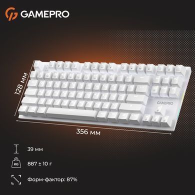 Клавіатура GamePro Genesis Joker Outemu Red Swithes USB White (MK124W) [615504]