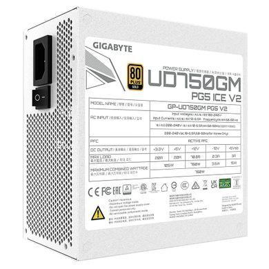 Блок живлення ATX3.1 750W GIGABYTE (GP-UD750GM PG5 ICE) [502567]