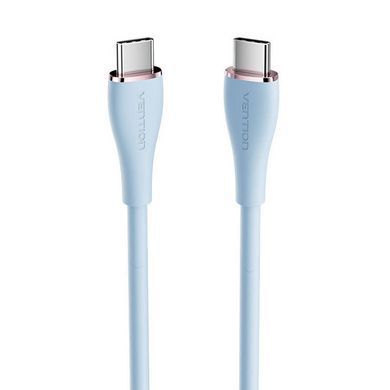 Кабель Vention USB 2.0 C Male to C Male 5A Cable 1.5M Light Blue Silicone Type (TAWSG) [802430]