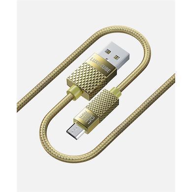 Кабель Luxe Cube Premium USB - micro USB (M/M), 1 м, золотистий (8889986489885) [603788]