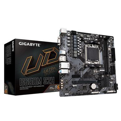 Материнська плата GIGABYTE B650M S2H sAM5 B650 2xDDR5 M.2 HDMI DP D-Sub mATX (B650M_S2H) [109120]