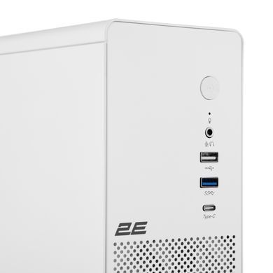 Корпус 2E Credo Slim V90W-400 з БЖ 2E TFX400, 1xUSB3.0, 1х USB 2.0, 1xUSB Type-C, 2x90мм, VGA 220мм, mATX, білий (2E-V90W-400) [111684]