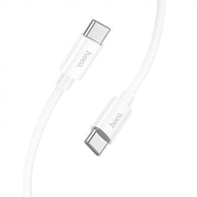 Кабель HOCO X87 Magic silicone 60W PD charging data cable for Type-C to Type-C White (6931474783264) [802481]