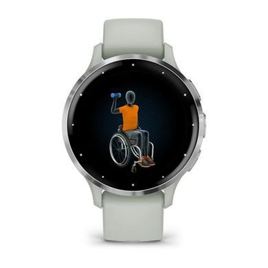 Смарт-годинник Garmin Venu 3s Silver Stainless Steel Bezel with Sage Gray Case and Silicone Band (010-02785-51) [604510]