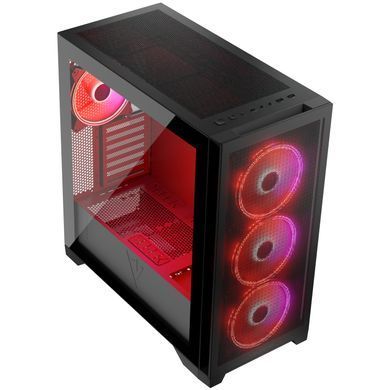 Корпус Modecom VOLCANO EXPANSE S ARGB 4x140mm fans MIDI USB 3.0x2+TYPE-C BLACK без БЖ ATX (AT-EXPANSE-SG-10-000000) [402983]