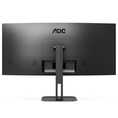 Монітор TFT 34" AOC, WQHD, VA, 100Гц, 1 мс, вигнутий, HDMI, DP, USB-C, USB-hub, колонки, чорний (CU34V5C/BK) [402042]