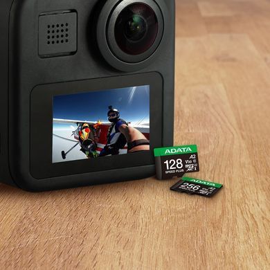 Карта пам'яті microSDXC (UHS-1 U3) A-DATA SPEED PLUS 256Gb Class 10 V30 A2 (R-180Mb/s W160Mb/s) (adapter SD) (UD256GUI3V30A2SP-RA1) [806445]