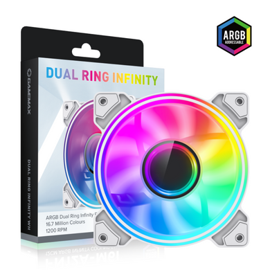 Кулер для корпуса GAMEMAX (Dual Ring Infinity WH) [303433]
