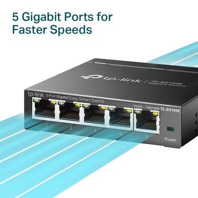 Комутатор керований, мережеве обладнання, TP-LINK (TL-SG105E) [500936]