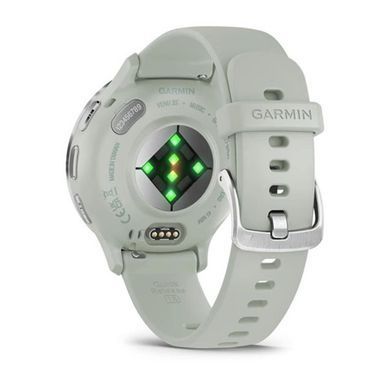 Смарт-годинник Garmin Venu 3s Silver Stainless Steel Bezel with Sage Gray Case and Silicone Band (010-02785-51) [604510]