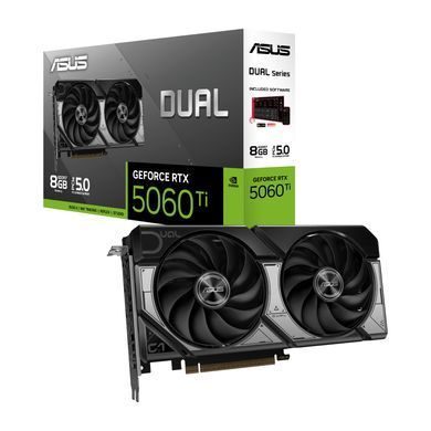 Відеокарта ASUS GeForce RTX 5060 Ti 8GB GDDR7 DUAL-RTX5060TI-8G (90YV0MP3-M0NA00) [113651]