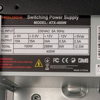 Корпус Prologix E105 Black 400W_сборка (E105_сборка) [608692]