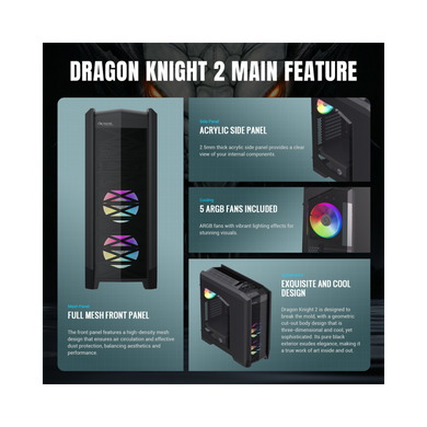Корпус для ПК GAMEMAX (Dragon Knight 2) [303386]