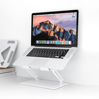 Підставка для ноутбука Laptop Stand 10-17" Aluminum Alloy Media-Tech біла (MT2661W) [405705]