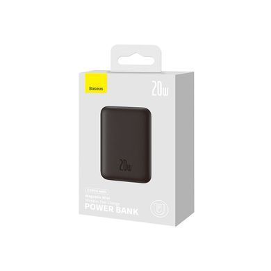 Зовнішній акумулятор Baseus Magnetic Mini Wireless Fast Charge Power Bank 10000mAh 20W Black (PPCX070001) [806680]