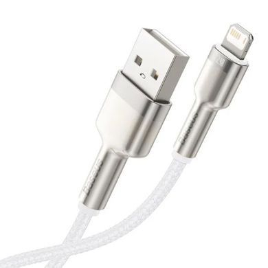 Кабель Baseus Cafule Series Metal Data Cable USB to IP 2.4A 1m White (CALJK-A02) [802340]
