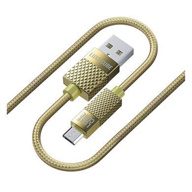 Кабель Luxe Cube Premium USB - micro USB (M/M), 1 м, золотистий (8889986489885) [603788]