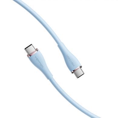 Кабель Vention USB 2.0 C Male to C Male 5A Cable 1.5M Light Blue Silicone Type (TAWSG) [802430]