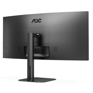 Монітор TFT 34" AOC, WQHD, VA, 100Гц, 1 мс, вигнутий, HDMI, DP, USB-C, USB-hub, колонки, чорний (CU34V5C/BK) [402042]