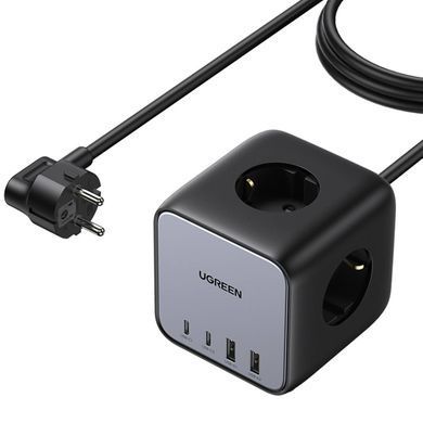 Зарядний пристрій 4xUSB 65W (2хUSB-C+2xUSB-A + 2хSchuko) DigiNest Cube Power Strip CD268 Ugreen (60113) [402113]