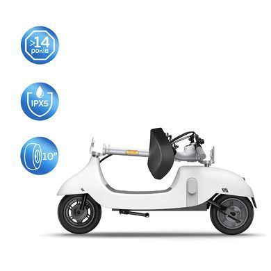 Електросамокат з сидінням OKAI Ceetle PRO EA10C White 10', 350(900)W, 25Km/h, 10.4Ah, 55Km, 20%, NFC, App.29kg (EA10C-W) [800006]