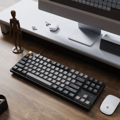 Клавіатура механічна Keychron C1 Pro 87Key, K pro Red, USB-A, QMK/VIA, EN/UKR, White Led, чорний (C1PK1_KEYCHRON) [103639]