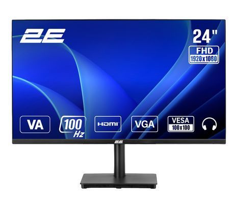 Монітор 2E 23.8" A2425B D-Sub, HDMI, VA, 100Hz, FreeSync (2E-A2425B-01.EU) [113744]