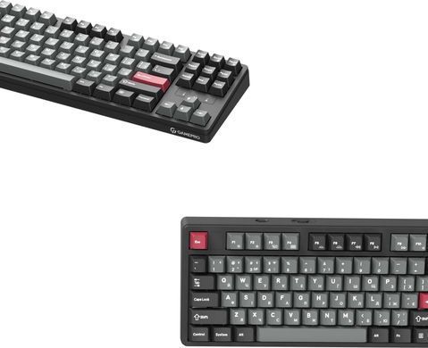 Клавіатура бездротова GamePro Asgard Ragnar Keychron Super Red Switch Black (MK285BK) [616005]