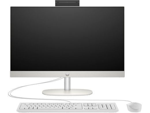 Комп'ютер персональний моноблок HP 240-G10 23.8" FHD IPS AG, Intel i3-N300, 16GB, F512GB, UMA, WiFi, кл+м, 3р, DOS, білий (A1JS6ES) [111761]