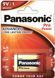 Батарейка Panasonic Pro Power лужна 6LR61(6LF22, MN1604, MX1604, Крона) блістер, 1 шт. (6LR61XEG/1BP) [113439], фото 1