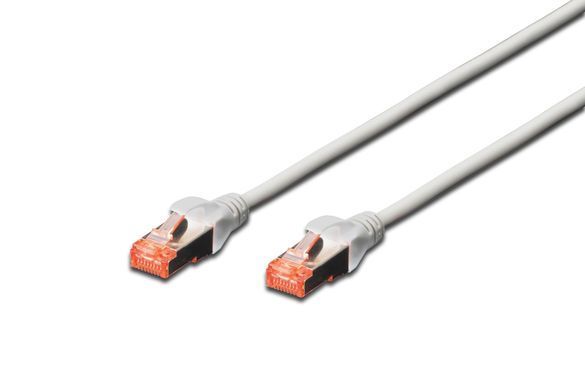 Патч-корд DIGITUS CAT 6 S-FTP, 5м, AWG 27/7, LSZH, сірий (DK-1644-050) [110320]