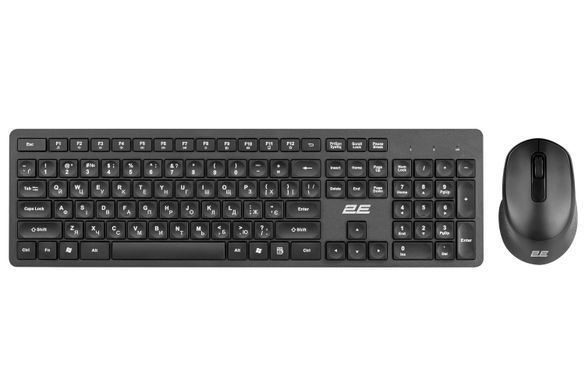 Комплект клавіатура та миша 2E MK420 WL, EN/UK, чорний (2E-MK420WB_UA) [103589]
