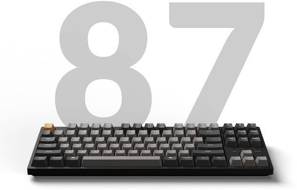 Клавіатура механічна Keychron C1 Pro 87Key, K pro Red, USB-A, QMK/VIA, EN/UKR, White Led, чорний (C1PK1_KEYCHRON) [103639]
