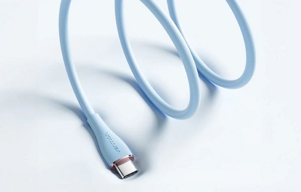 Кабель Vention USB 2.0 C Male to C Male 5A Cable 1.5M Light Blue Silicone Type (TAWSG) [802430]