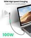 Кабель USB 2.0 Type-C M-M, 2 м, 90&deg;, 100W Косм. Сірий US335 UGREEN (70698) [402398], фото 4