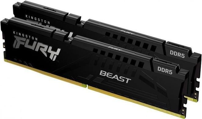 Модуль пам`яті DDR5 2x8GB/5200 Kingston Fury Beast Black (KF552C40BBK2-16) [606262]