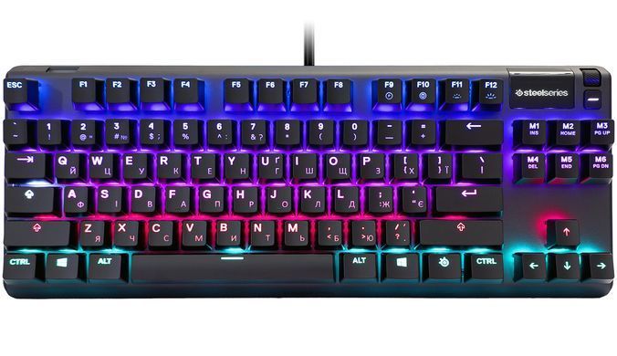 Клавіатура ігрова механічна SteelSeries Apex 7 TKL (Red Switch) UA OLED Smart Display (64646) [401053]