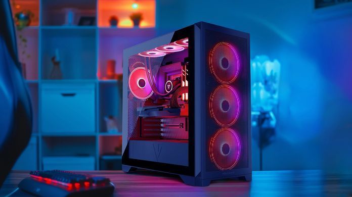 Корпус Modecom VOLCANO EXPANSE S ARGB 4x140mm fans MIDI USB 3.0x2+TYPE-C BLACK без БЖ ATX (AT-EXPANSE-SG-10-000000) [402983]