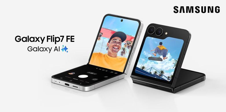 Смартфон Samsung Galaxy Flip 7 FE 5G (F761) 6.7"/3.4" 8/128ГБ, 1SIM, 4000мА&bull;год, чорний (SM-F761BZKGSEK) [110666]