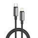 Кабель ColorWay USB Type-C - Lightning (M/M), zinc alloy braided, 3А, 2 м, Black (CW-CBPDCL099-BK)